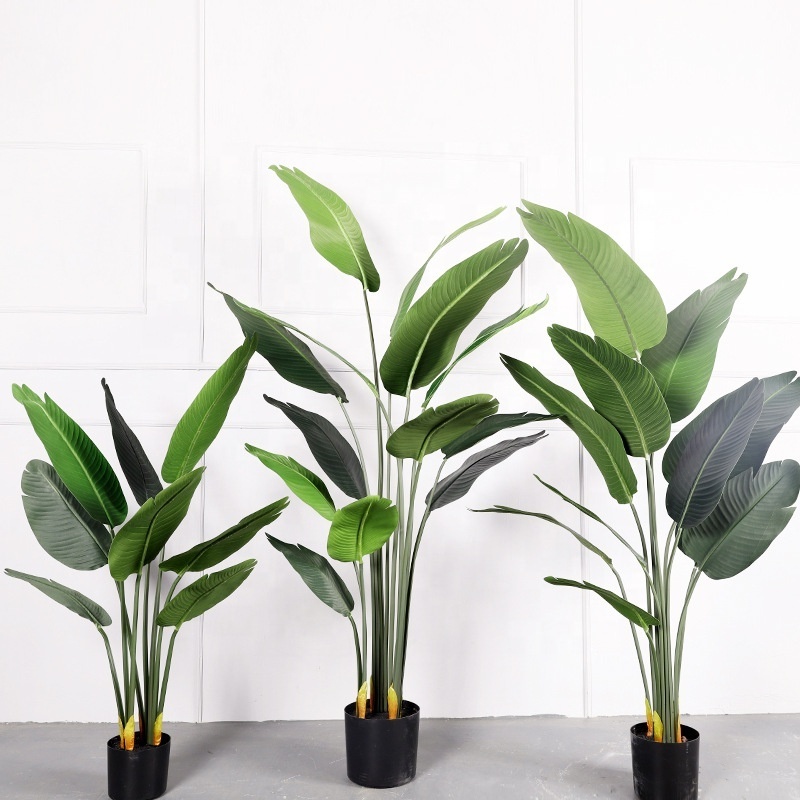 Wholesale Simulation Green Plant Floating Large Pot Decoration Indoor Traveler Banana Bonsai Artificial Plants Trees