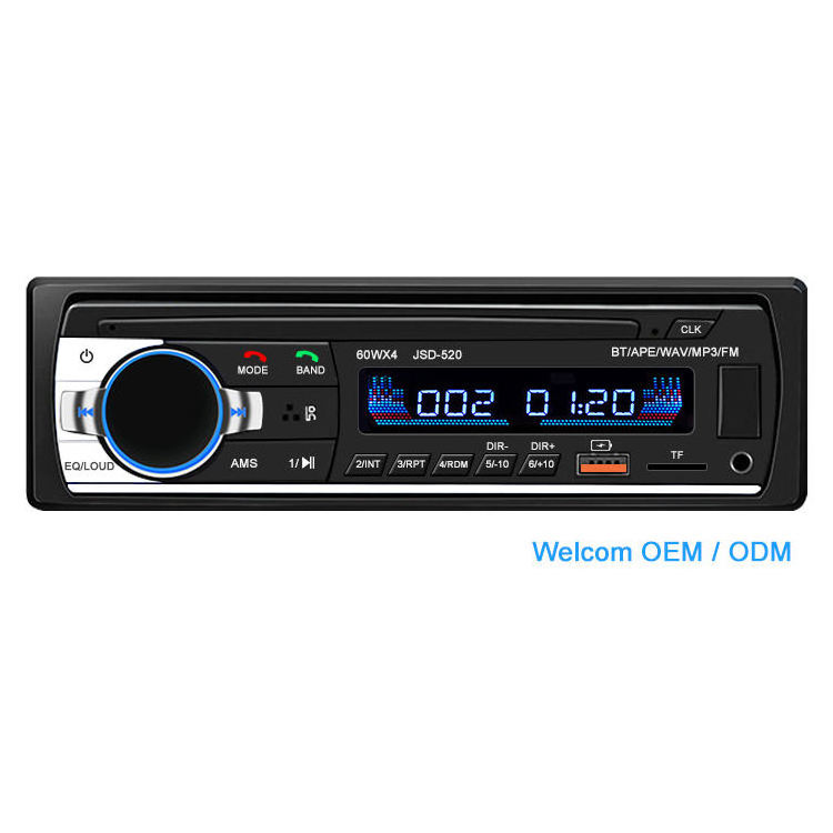 JSD520 Car MP3 Player Stereo Autoradio Car Radio BT 12V In-dash 1 Din FM Aux In Receiver SD USB MP3