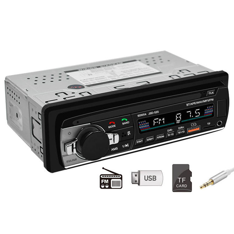 JSD520 Car MP3 Player Stereo Autoradio Car Radio BT 12V In-dash 1 Din FM Aux In Receiver SD USB MP3