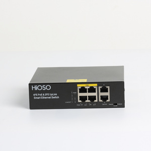 Non-standard Poe Hioso 10/100mbps 4 Poe Ports Passive Non-standard Dc48v Poe Switch