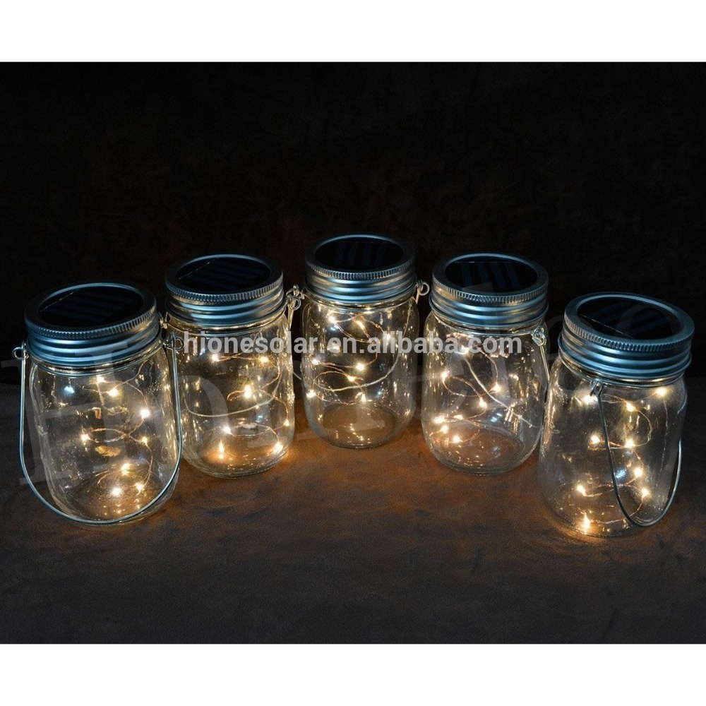 Solar Mason Jar light Warm White LED Fairy Mason Jar Lantern for Patio Garden Porch Decoration Solar Led Garden Light