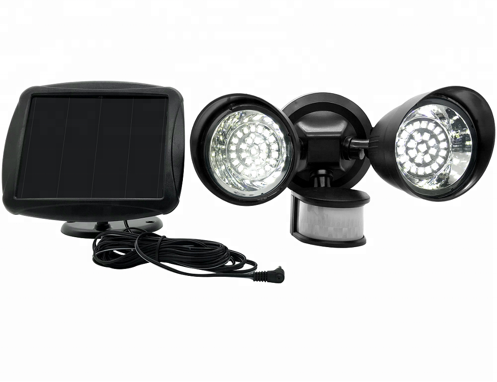 36 LED Dual Head Solar Security Light With Motion Sensor