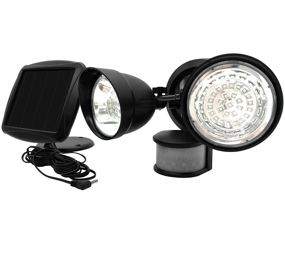 36 LED Dual Head Solar Security Light With Motion Sensor