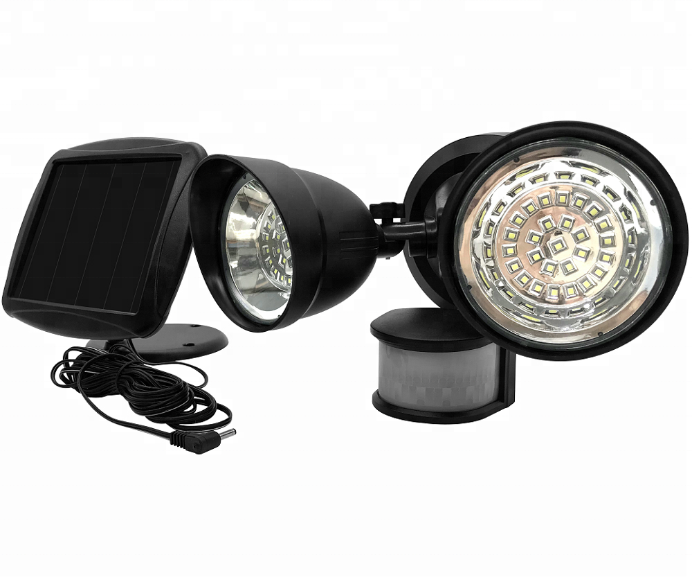 36 LED Dual Head Solar Security Light With Motion Sensor