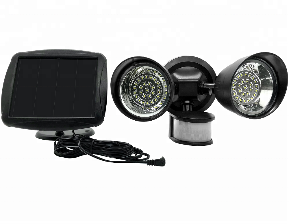 36 LED Dual Head Solar Security Light With Motion Sensor