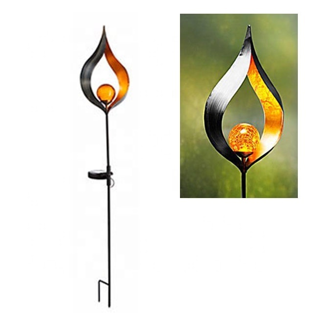 anomaly metal stake led artificial solar flame light