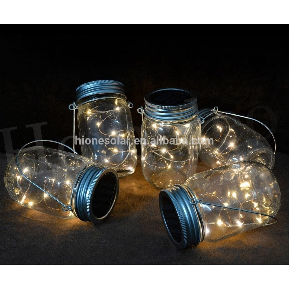 Solar Mason Jar light Warm White LED Fairy Mason Jar Lantern for Patio Garden Porch Decoration Solar Led Garden Light