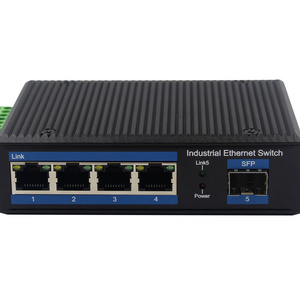 Fast Ethernet Switch 5 ports 10/100M Media converter Industrial din rail switch