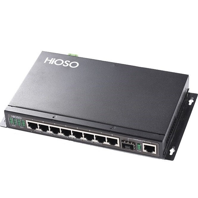 HiOSO POE Switch Managed Gigabit 8 Port Switch with 12/24/48 ports fiber switch