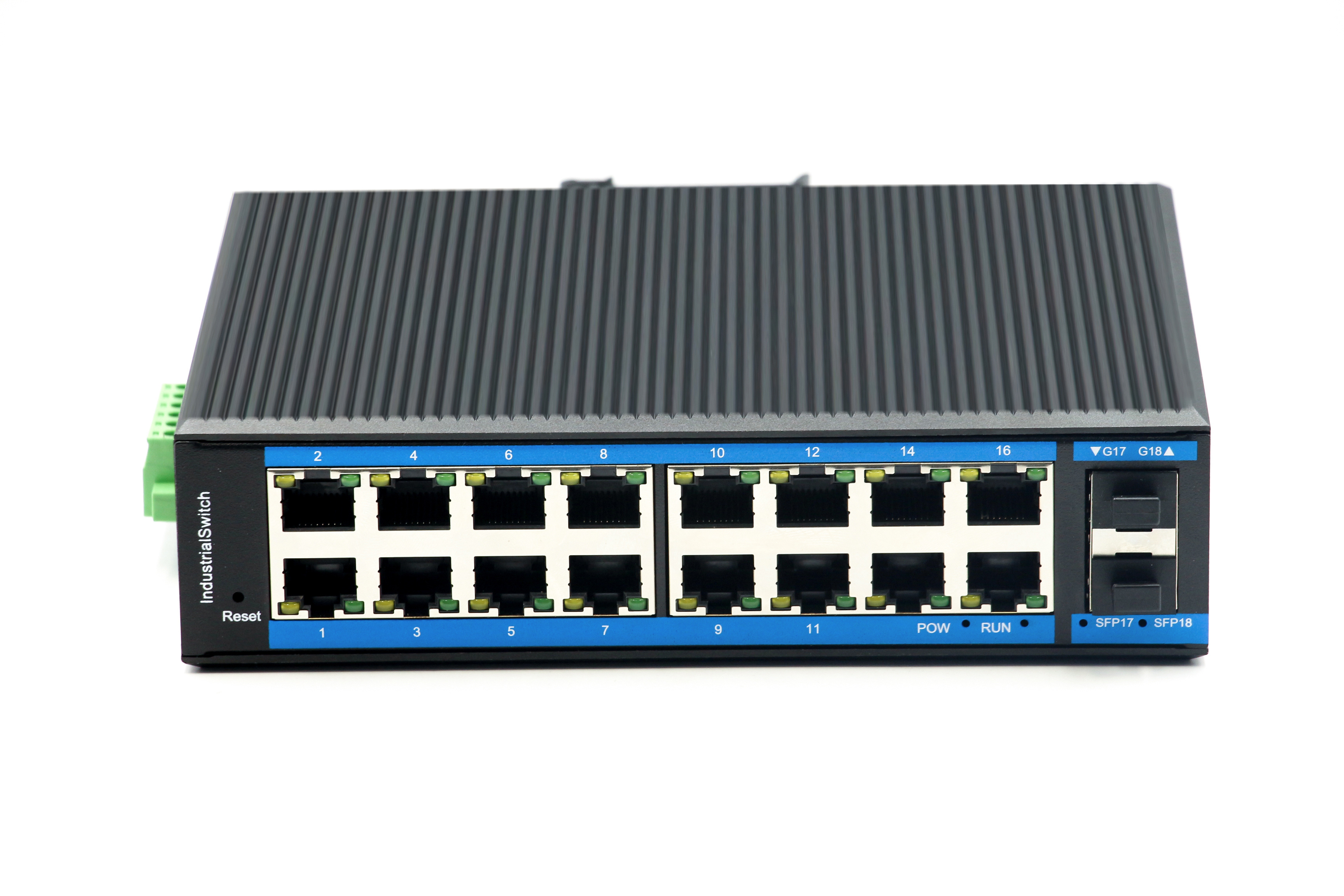 FOWAY4518PFSM-YH  WEB managed din rail switch  16 10/100/1000M POE ports +2 1000M SFP uplink DC48V not include power adaptor