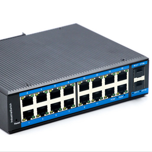 FOWAY4518PFSM-YH  WEB managed din rail switch  16 10/100/1000M POE ports +2 1000M SFP uplink DC48V not include power adaptor