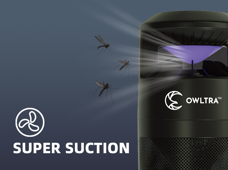 Owltra Electric Portable indoor Mosquito Killer Powerful Suction Fan Bug Zappe Fly Zapper Killing Lamp Trap Flying insects Flies