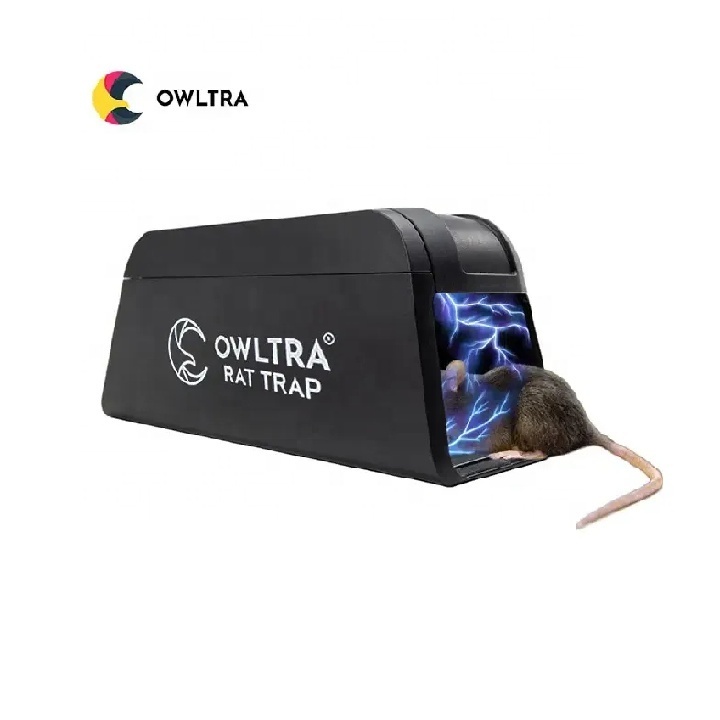 [OWLTRA]Bedroom Battery powered Professional Killer Rat Box High Voltage Pest Control Product Killer Electronic Mouse Trap