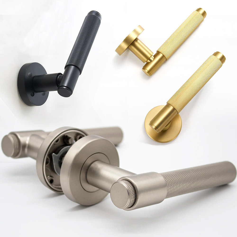 Popular Indoor Door Handles Modern Design Interior Door Locks And Handles Aluminium Alloy Commercial Door Handle