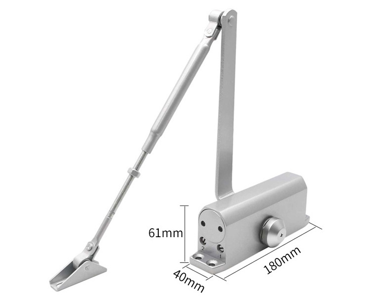 Automatic Door Closer Adjustable Size 4 Closer Commercial Grade 3 Spring Hydraulic Door Stopper Automatic Closing