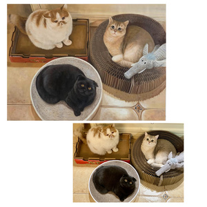 pet portrait oil painting Handmade gift Wall Art drop shipping Portrait Art for Your family