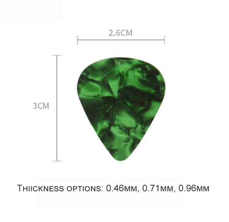 Wholesale guitar accessory guitar pick Custom Logo Silk Printing Celluloid Pearl Guitar Picks