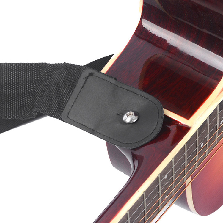 Wholesale High Quality Different Colors Classic Cotton Guitar Strap With Pick Holder