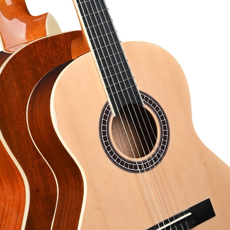 Factory Wholesale 36-Inch Cedar Top Classical Guitar with 6 Nylon Strings and Gloss Finish