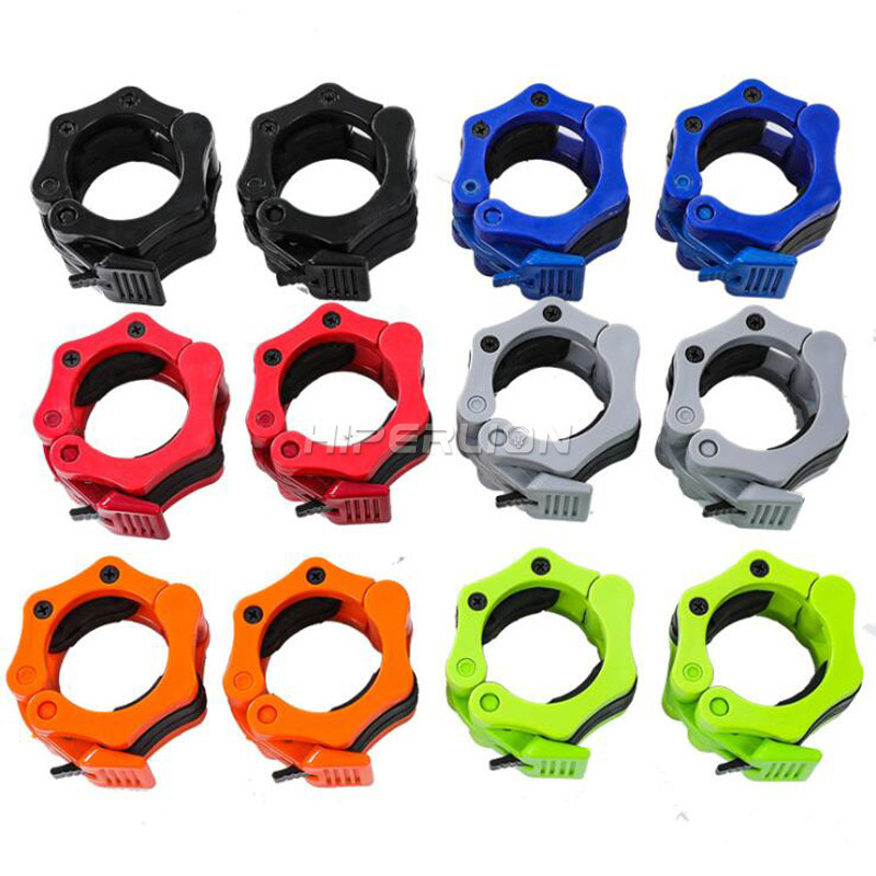 Custom 25mm 50mm Gym Steel Quick Release Aluminium Weight Lock Premium Clamps Clips Barbell Collar