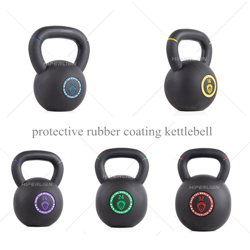 Smooth Cover Luxury High Quality Fitness 8 Kilos 16kg 20Kg 24Kg 32Kg Gym Rubber Coated Kettlebell