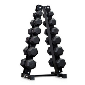 Rubber Adjustable Gym150 Lb  Dumbbell Storage Rack Stand Tree Black Hex Dumbbell Rack Set With Rack 5-100