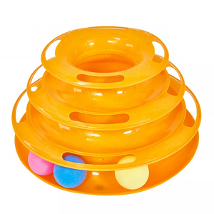 3-Level Turntable Cat Toys Balls Interactive Kitten Fun Mental Physical Exercise Puzzle Cat Toys