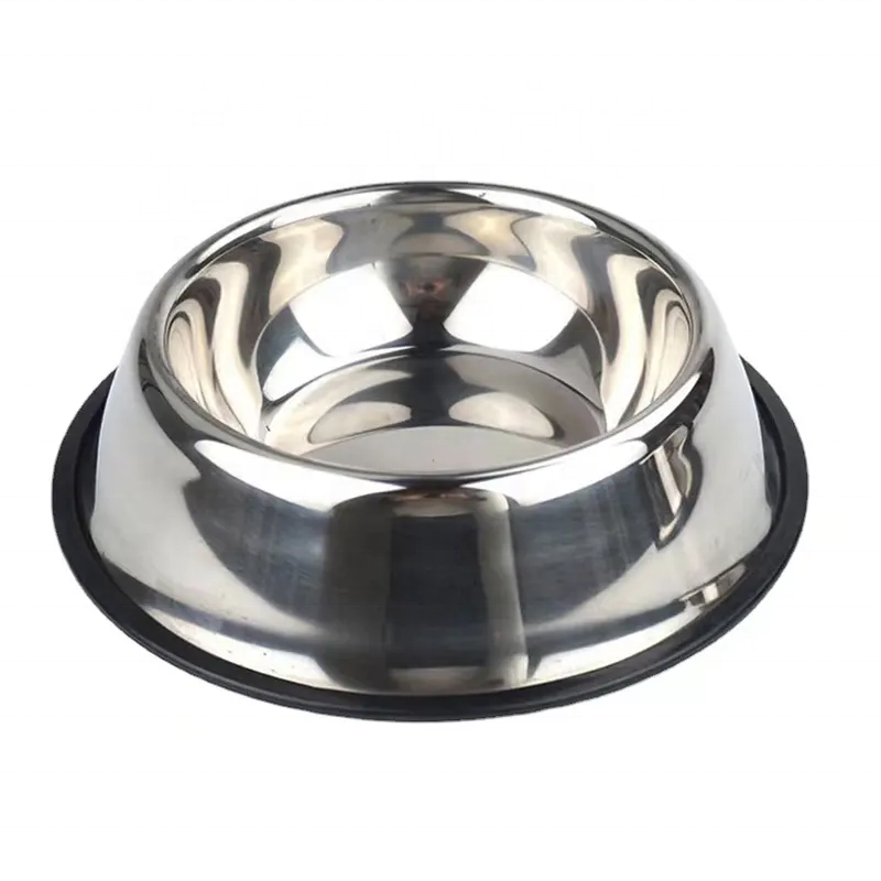 Wholesale Custom Pet Stainless Steel Bowl for Dog and Cat Food Feeders Non-Slip Design Pet Dog Bowls