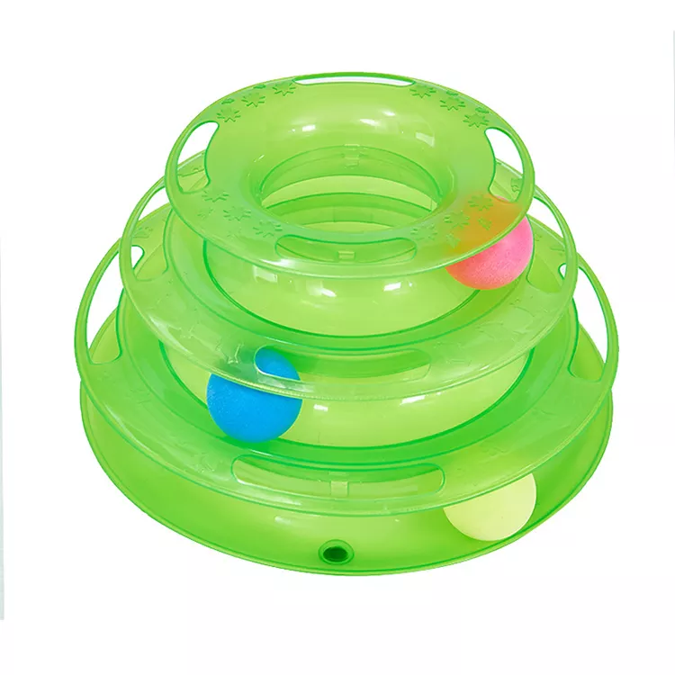 3-Level Turntable Cat Toys Balls Interactive Kitten Fun Mental Physical Exercise Puzzle Cat Toys