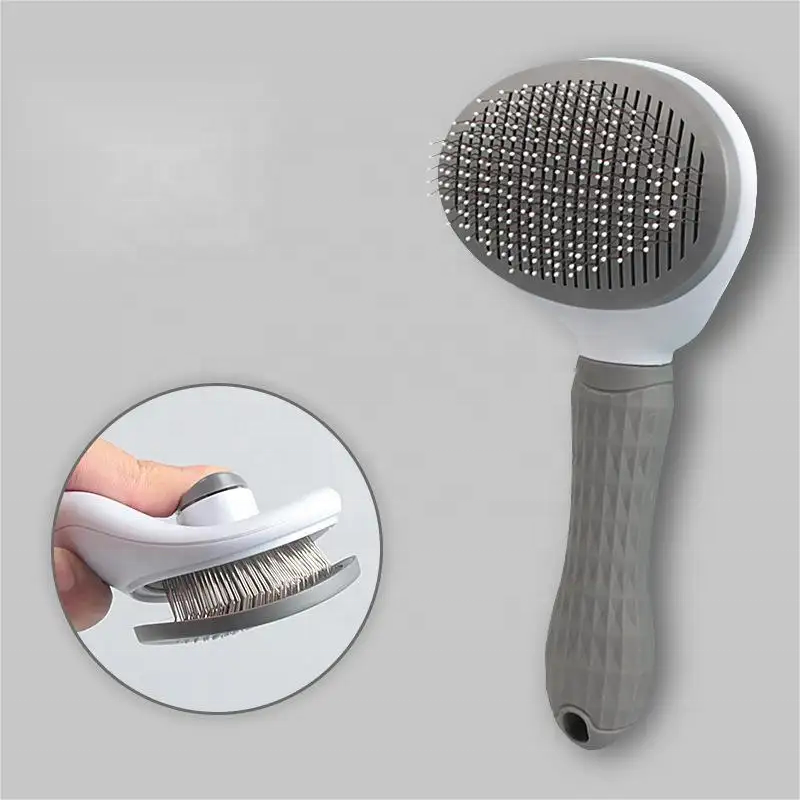 2024 New Hot Selling Cat Dog Self-Cleaning Pet Grooming Brush Cat Dog Hair Removal Brush