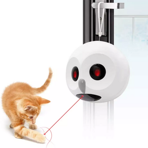 Fun Cat Laser Toy Rotating Interactive Electric Pet Cat Led Laser Toy with 2 Aa Batteries