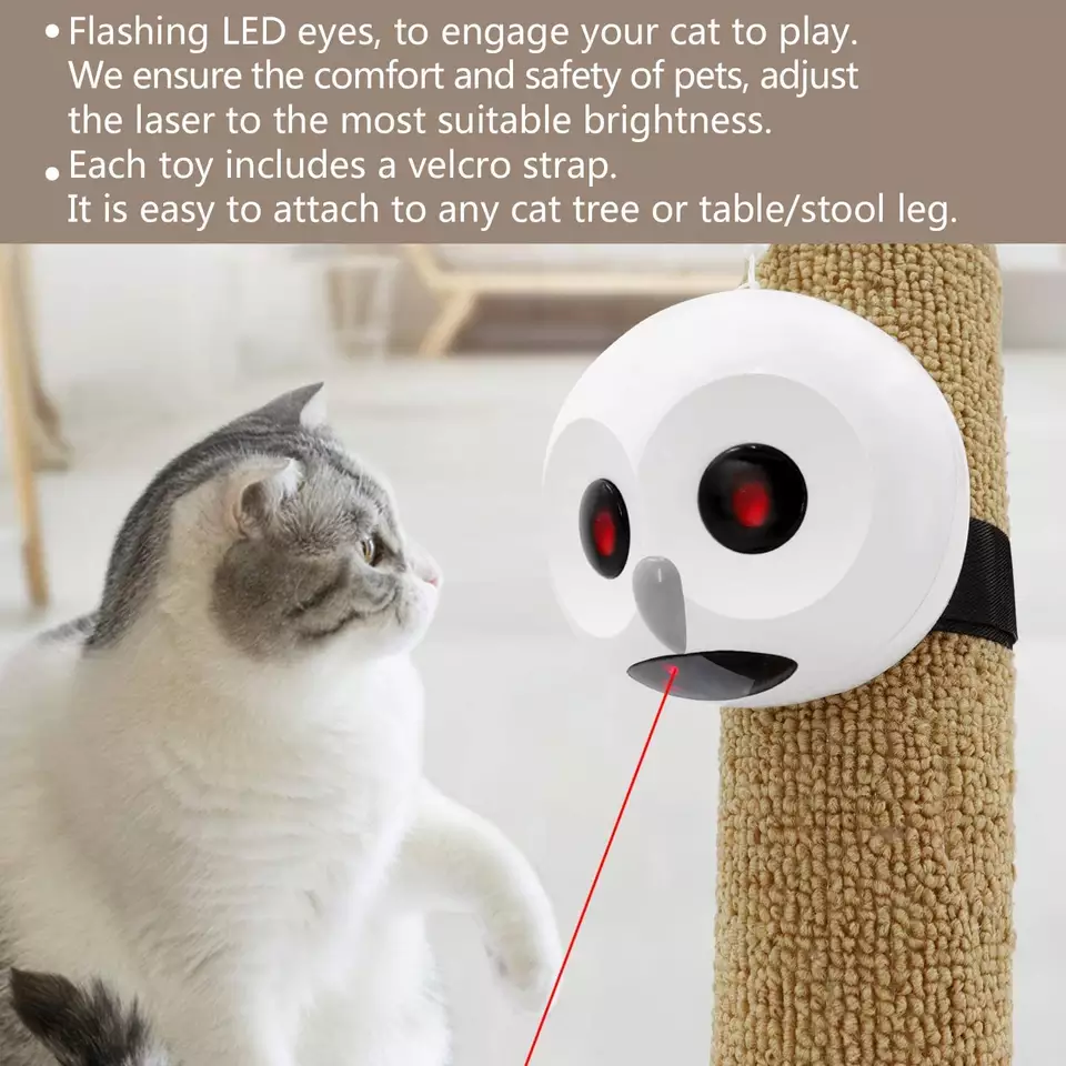 Fun Cat Laser Toy Rotating Interactive Electric Pet Cat Led Laser Toy with 2 Aa Batteries