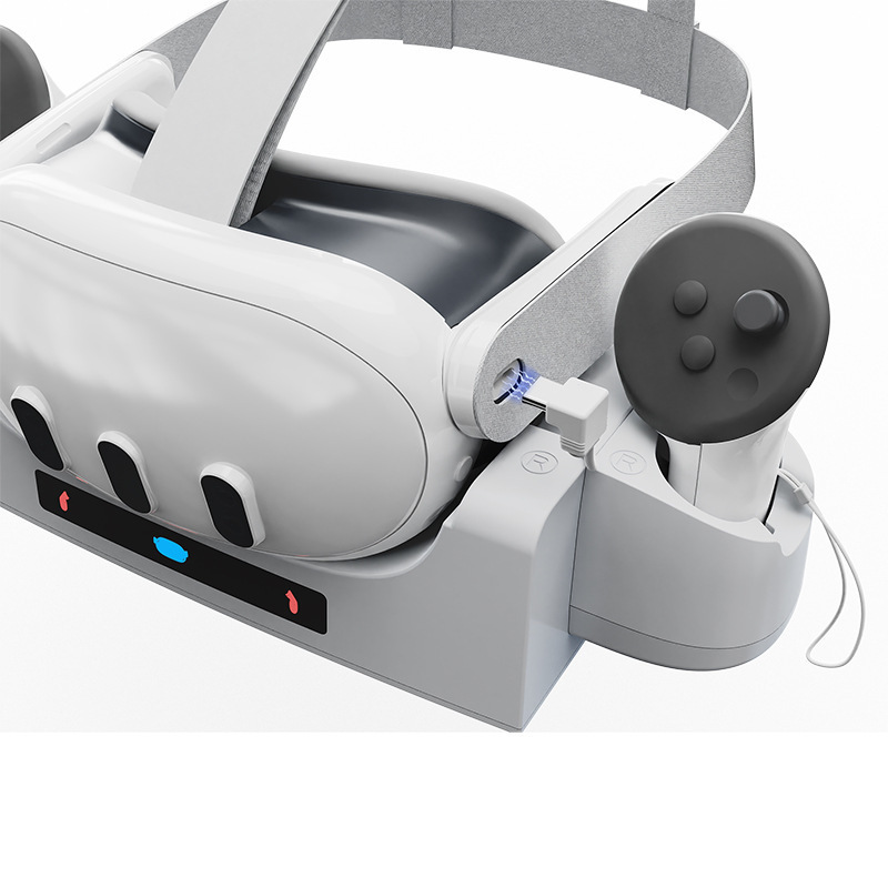 Wall Mountable Charging Dock for Meta Quest 3 VR Controller  with VR Headset Display Stand