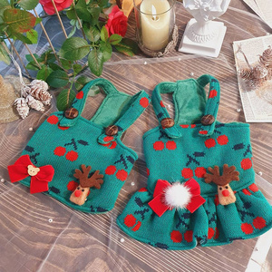 Holiday Luxury Handmade Soft Dog Christmas Sweater Pet Winter Knitwear Warm Pet Clothes for Wholesale