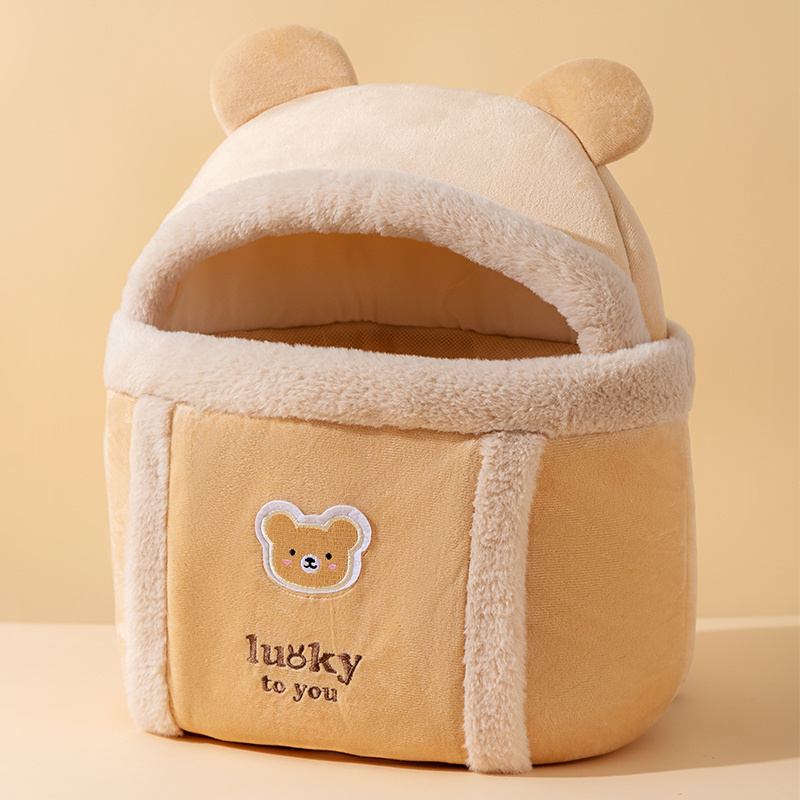 Fast Shipping Wholesale Manufacturer Cute Winter Warm Soft Small Dog Cat Backpack Pet Carriers Bag