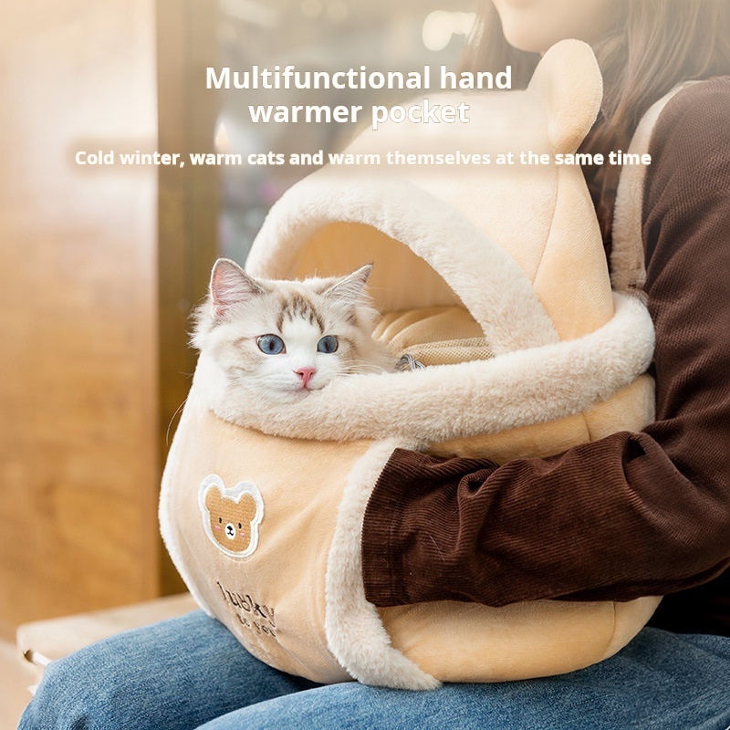 Fast Shipping Wholesale Manufacturer Cute Winter Warm Soft Small Dog Cat Backpack Pet Carriers Bag