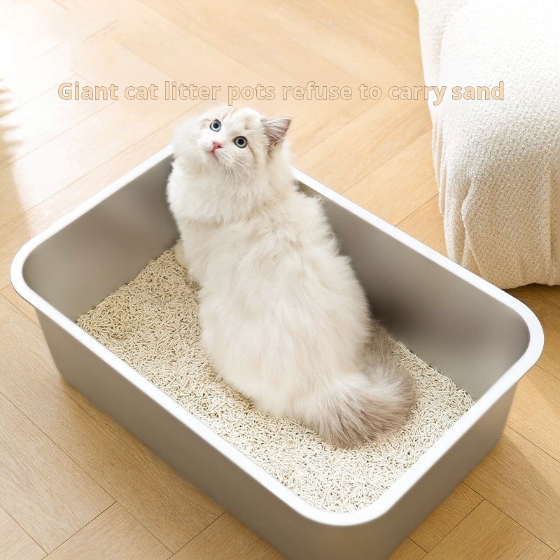 Fast Shipping Wholesale Manufacturer Stainless Steel Washable Easy Cleaning Cat litter Box for Cats