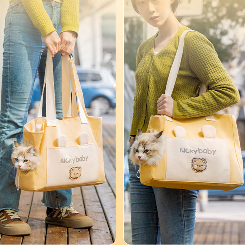 Fast Shipping Wholesale Manufacturer Canvas Comfortable Luxury Dog Travel Bag Spring Summer Pet Carrier for Small Medium Breed