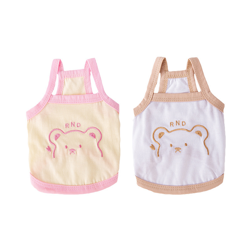 Fast Shipping Wholesale Manufacturer Cotton Cute Pet Sling Summer Breathable Type Luxury Dog Cat Clothes for Small Breed