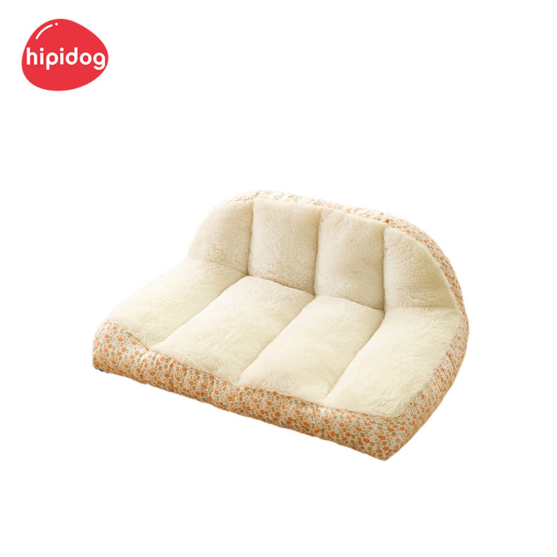 Hipidog Deep Sleeping Velvet Winter Warm Soft Luxury Pet Cat Round Bed House Small Dogs Cat Nest Washable Boucle Fabric Dog Bed