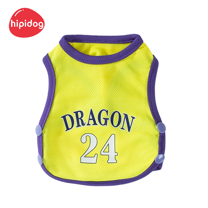 Hipidog Mesh Fabric Breathable Eco Friendly Lightweight Comfortable Summer Medium Small Dog Clothes Basketball Teams Pet Vest