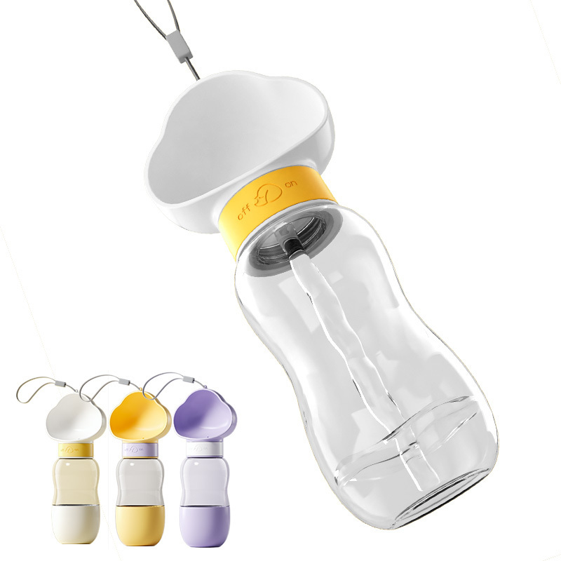 350ml Leak-proof PP Pet Feeders in Travel Custom Logo 2 in 1 Portable Dog Water Bottle with Food Container for Outdoor