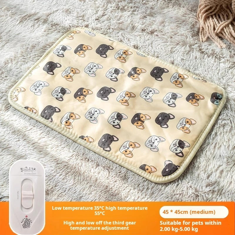 Fast Shipping Wholesale Manufacturer 3 Level Electric Self Warming Heated Pet Mat Luxury Print Heating Dog Cat Bed