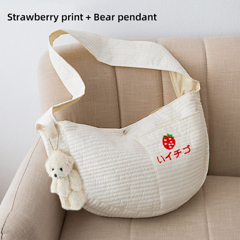 Cross-border hit cat bag go out portable one shoulder canvas bag small and medium-sized dog teddy crossbody bag pet supplies