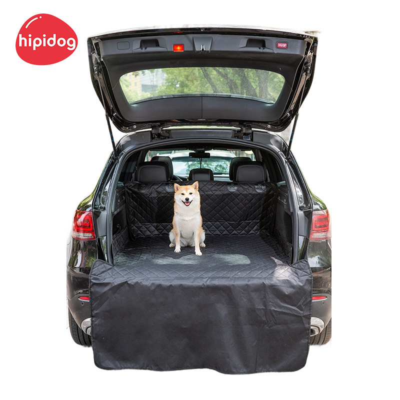 Hipidog Oxford Black Portable Waterproof Travel Durable Dog Blanket Car Back Seat and Trunk Dog Car Seat Cover Bed for Backseat