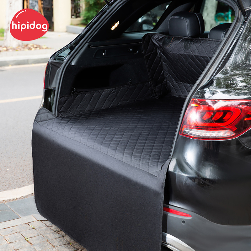 Hipidog Oxford Black Portable Waterproof Travel Durable Dog Blanket Car Back Seat and Trunk Dog Car Seat Cover Bed for Backseat