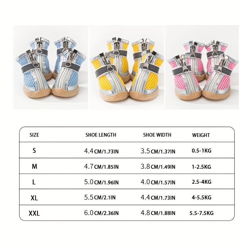 Fast Shipping Wholesale Manufacturer 4PCS Cotton Breathable Spring Summer Luxury Pet Boots Luxury Dog Paw Shoes