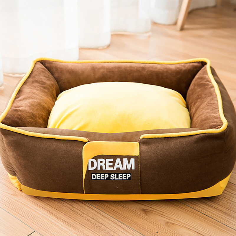 High Quality Fast Shipping Handmade Dog Home Bed Orthopedic Breathable Oxford Waterproof Anti Anxiety Deep Sleep Pet Bed