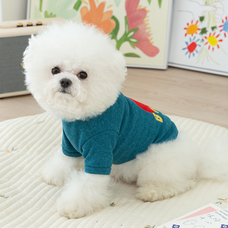 Cute dog Apple Pet T-shirt Spring/Summer Thin Teddy Bear Pomeranian Luxury dog cat clothes