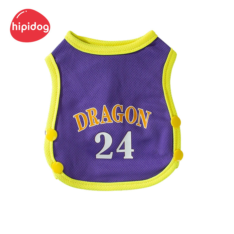 Hipidog Mesh Fabric Breathable Eco Friendly Lightweight Comfortable Summer Medium Small Dog Clothes Basketball Teams Pet Vest